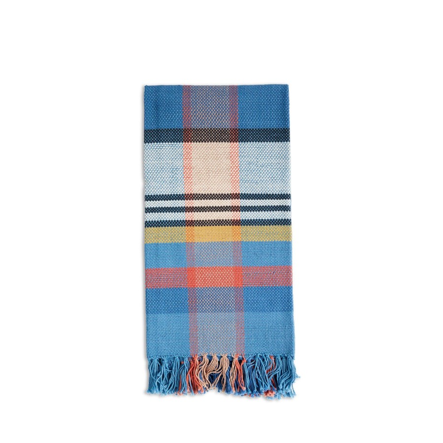 New Heath Ceramics Towel/Runner In Country Blue Plaid