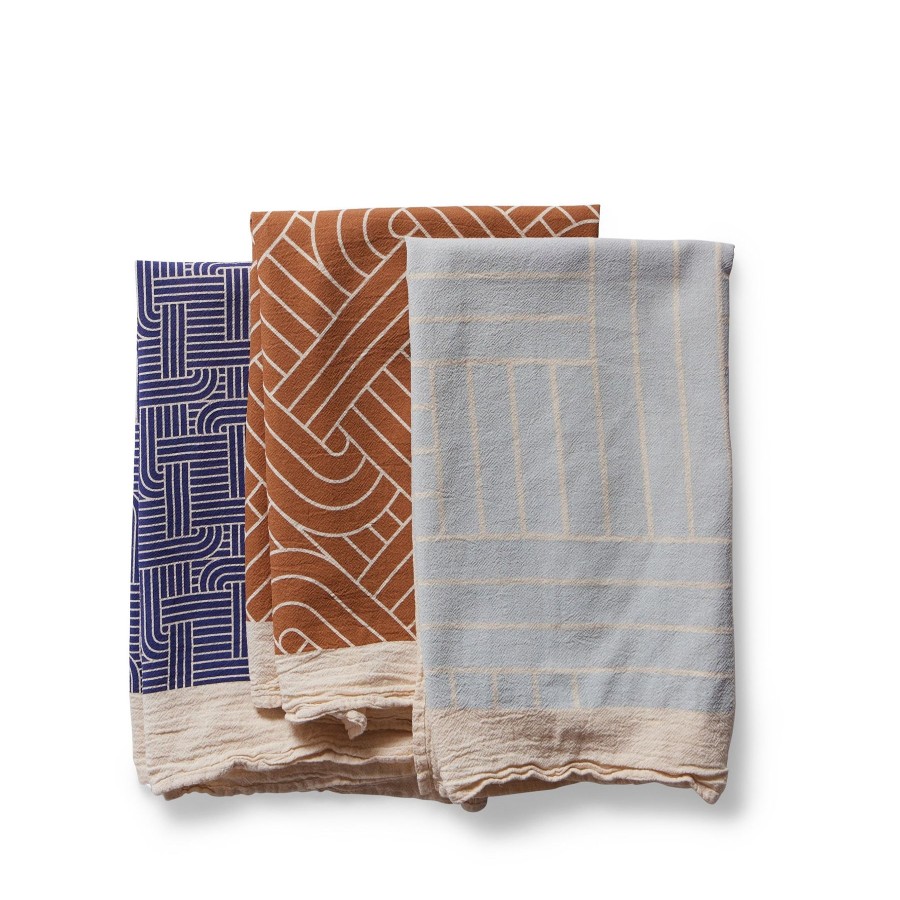 Best Heath Ceramics Chalet H Weave Tea Towels (Set Of 3)