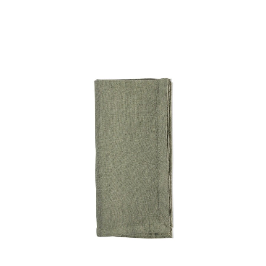 Clearance Heath Ceramics Tela Napkin In Olive Buff (Set Of 4)