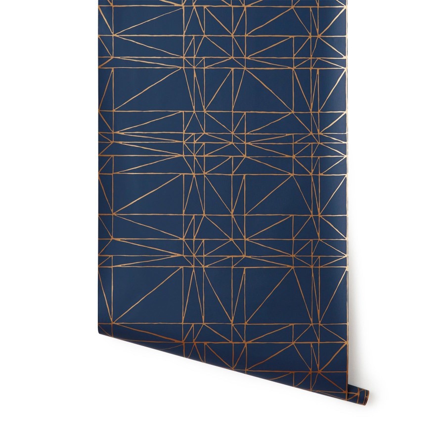 Hot Heath Ceramics Wallpaper In Navy Strike