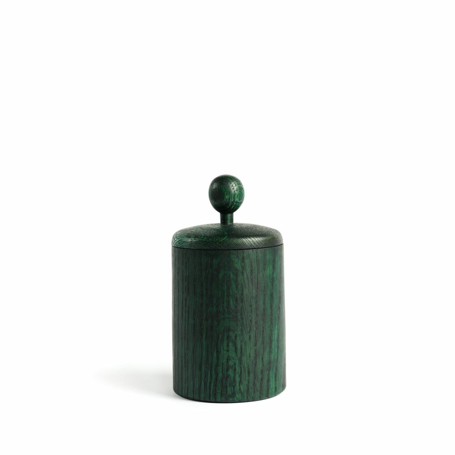 New Heath Ceramics Tall Container With Circle Lid In Viridian