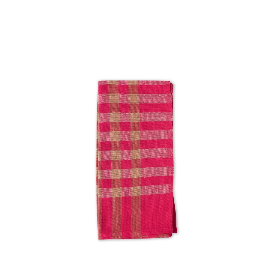 Wholesale Heath Ceramics Grid Napkin In Fuschia (Set Of 2)