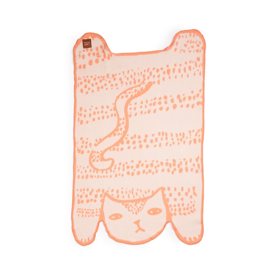 Best Heath Ceramics Cat Shaped Brushed Cotton Mini Blanket