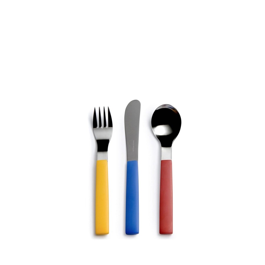 Clearance Heath Ceramics Heath Kids Flatware Set With Multi-Colored Handles