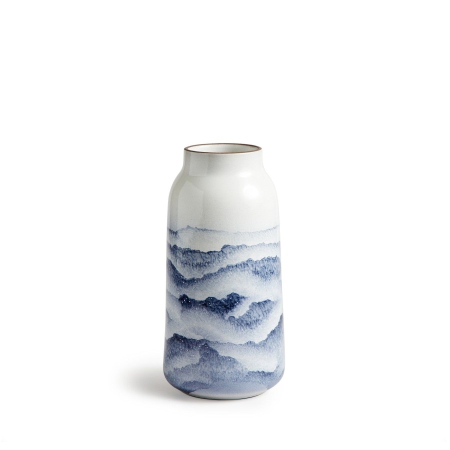 Online Heath Ceramics Tall Vase In Midnight And Opaque White Watercolor