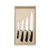 New Heath Ceramics Kitchen Knife Starter Set With Black Handle