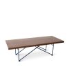 Online Heath Ceramics Walnut Coffee Table With Sapphire Blue Base