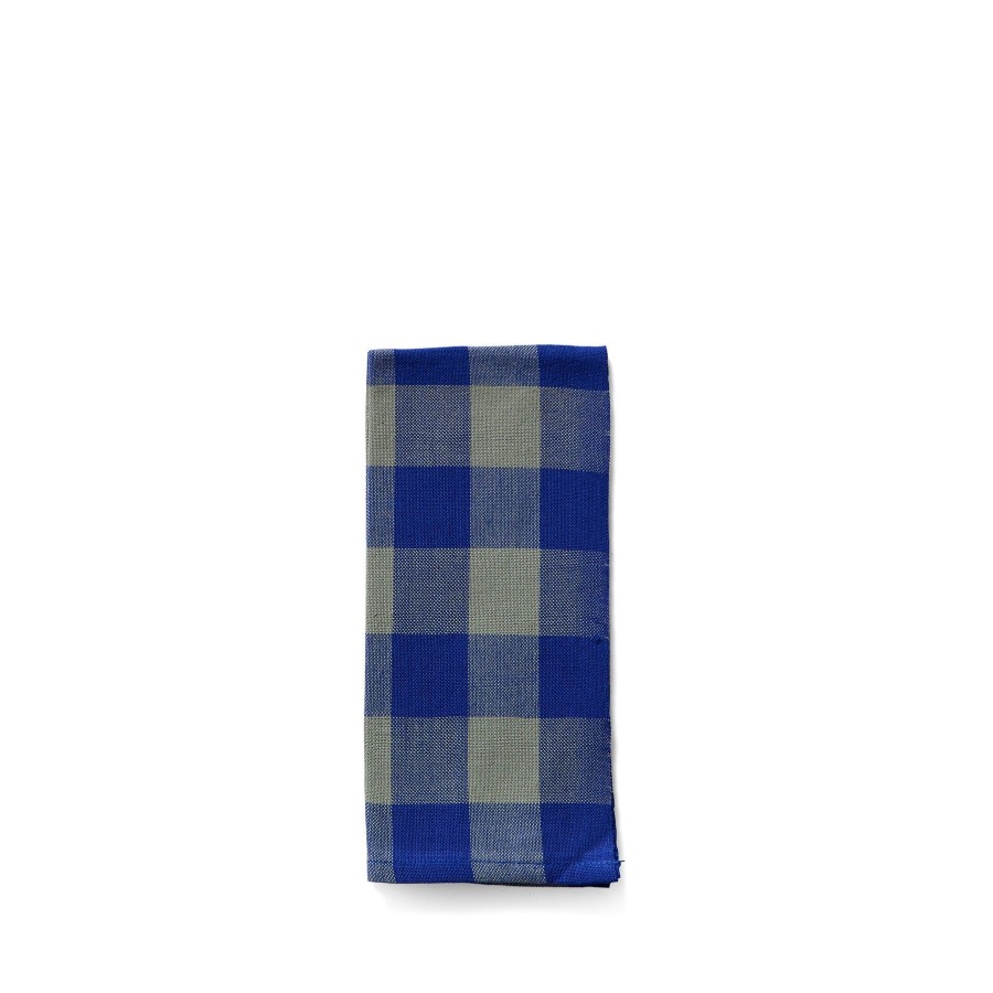 Wholesale Heath Ceramics Big Gingham Napkin In Cobalt (Set Of 2)