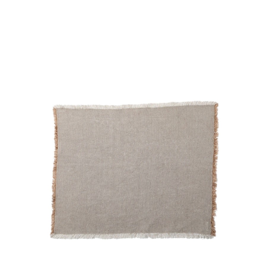 Online Heath Ceramics Linen Hopsack Placemat In Isabella Beige (Set Of 2)