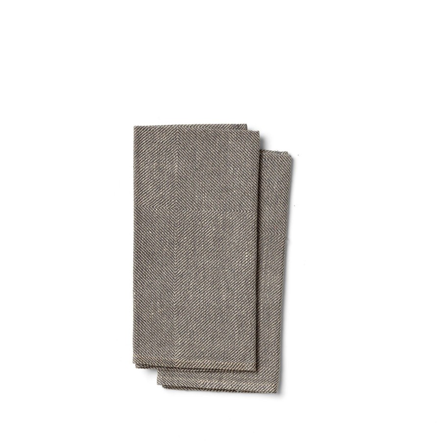 Hot Heath Ceramics Kypert Napkins In Graphite (Set Of 2)