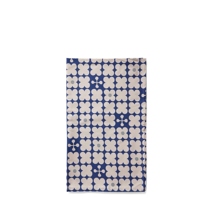 New Heath Ceramics Scandi Candy Tablecloth In Inky Blue