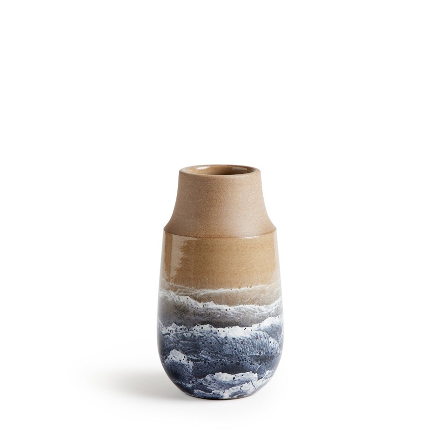 Clearance Heath Ceramics Neck Vase In Midnight And Latte Watercolor