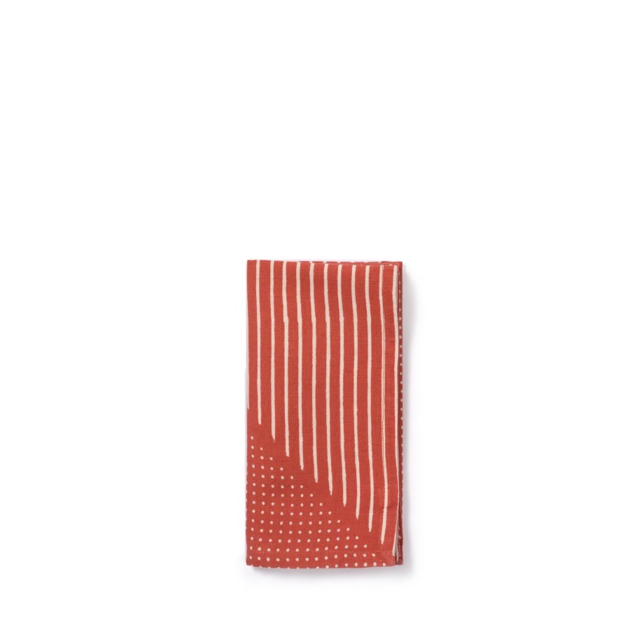 Clearance Heath Ceramics Grain Napkins In Madder