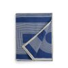 Hot Heath Ceramics Crane Tablecloth In Cobalt