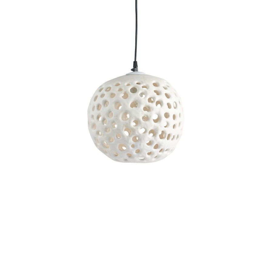 New Heath Ceramics 10" Ceramic Hanging Lantern In White