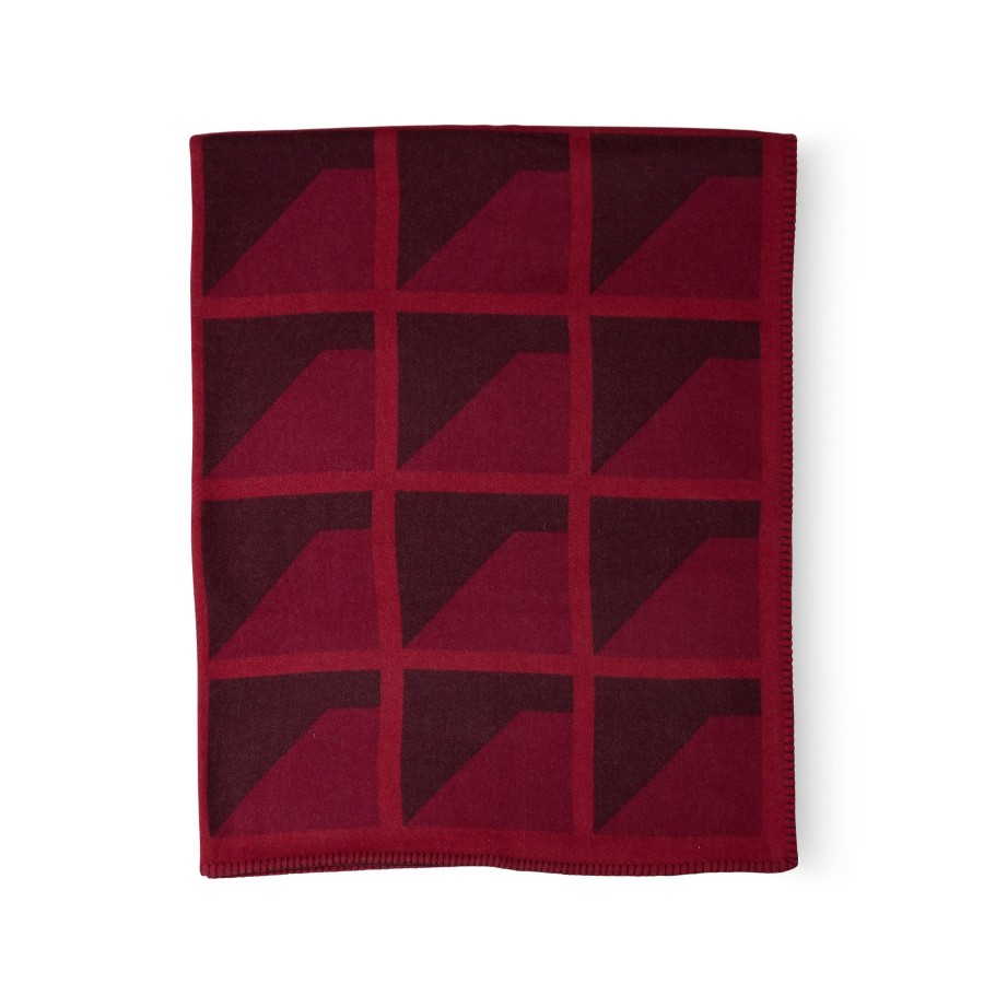 Best Heath Ceramics Finestre Jacquard Blanket In Pure Red