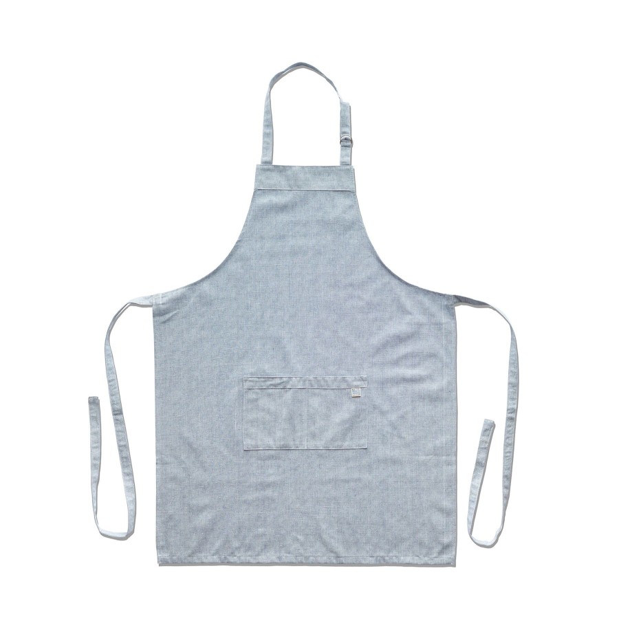 Hot Heath Ceramics Organic Cotton Apron In Blue