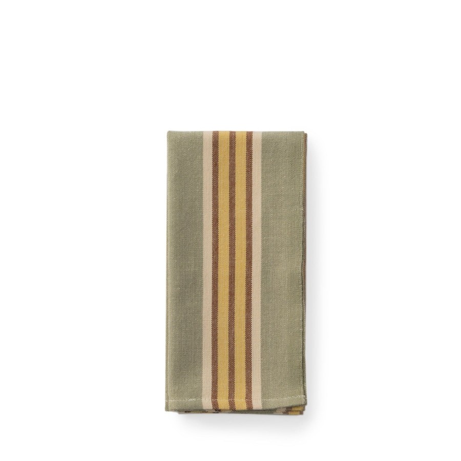 New Heath Ceramics Provencal Stripe Napkin In Beige Claro (Set Of 2)