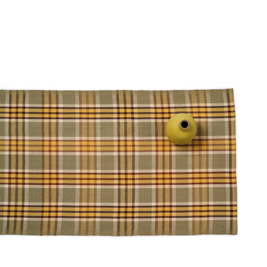 Wholesale Heath Ceramics Provencial Plaid Table Runner In Beige Claro Warp