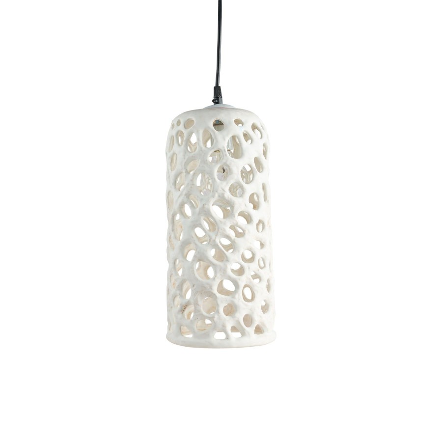 Wholesale Heath Ceramics Large Cylinder Hanging Lantern In White