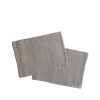 Hot Heath Ceramics Linen Rutig Strandrag Placemats In Graphite (Set Of 2)