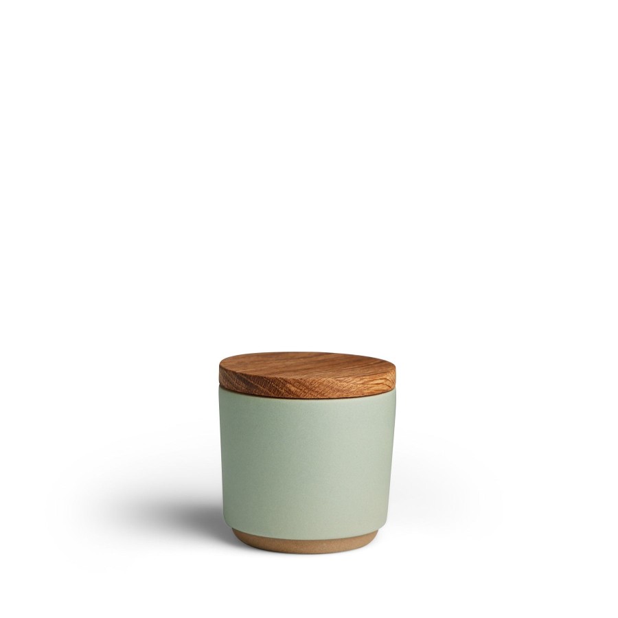 Best Heath Ceramics Container With White Oak Lid In Myrtle Green