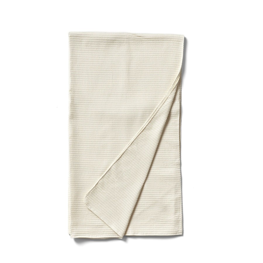 Hot Heath Ceramics Organic Cotton Waffle Weave Throw In Natural