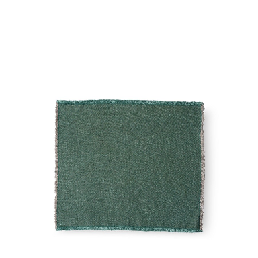 Best Heath Ceramics Hopsack Placemat In Slate Green (Set Of 2)