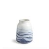 Online Heath Ceramics Wide Vase In Midnight And Opaque White Watercolor