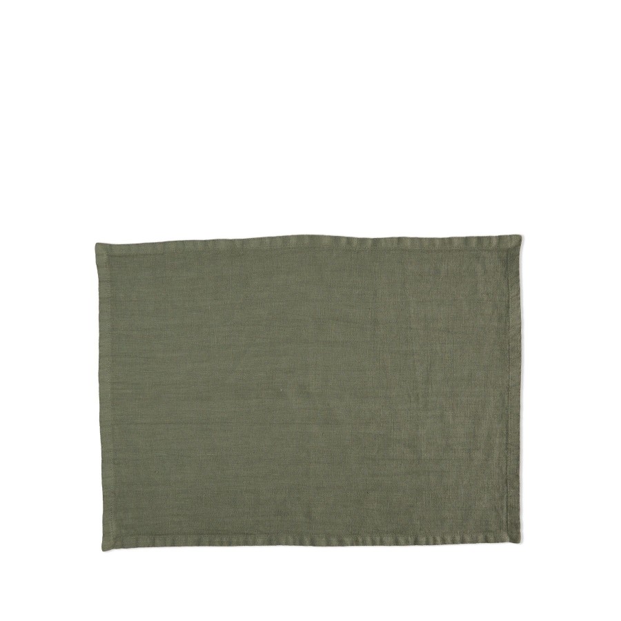 Clearance Heath Ceramics Tela Placemat In Olive Buff (Set Of 4)