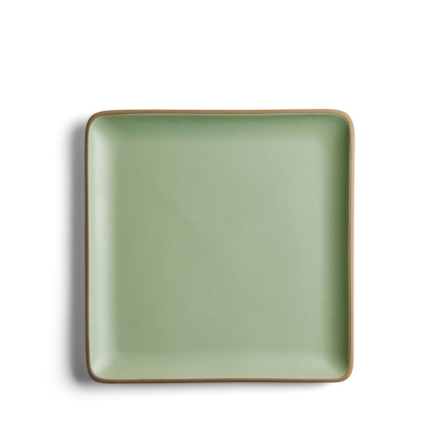 New Heath Ceramics 12X12 Plaza Serving Platter In Myrtle Green