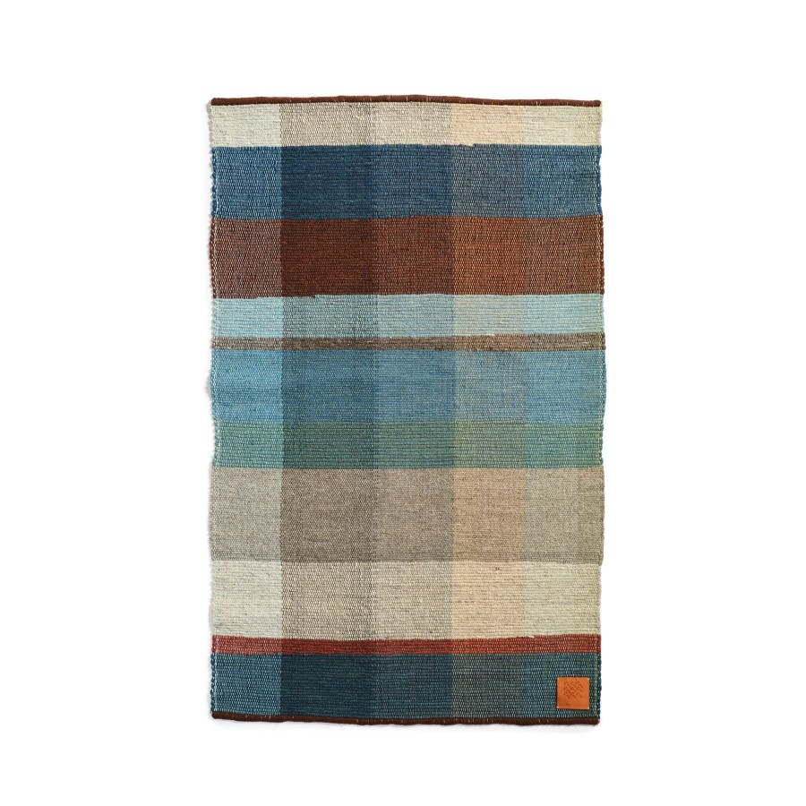 Hot Heath Ceramics Wool Remnant Hand Woven Rug 12