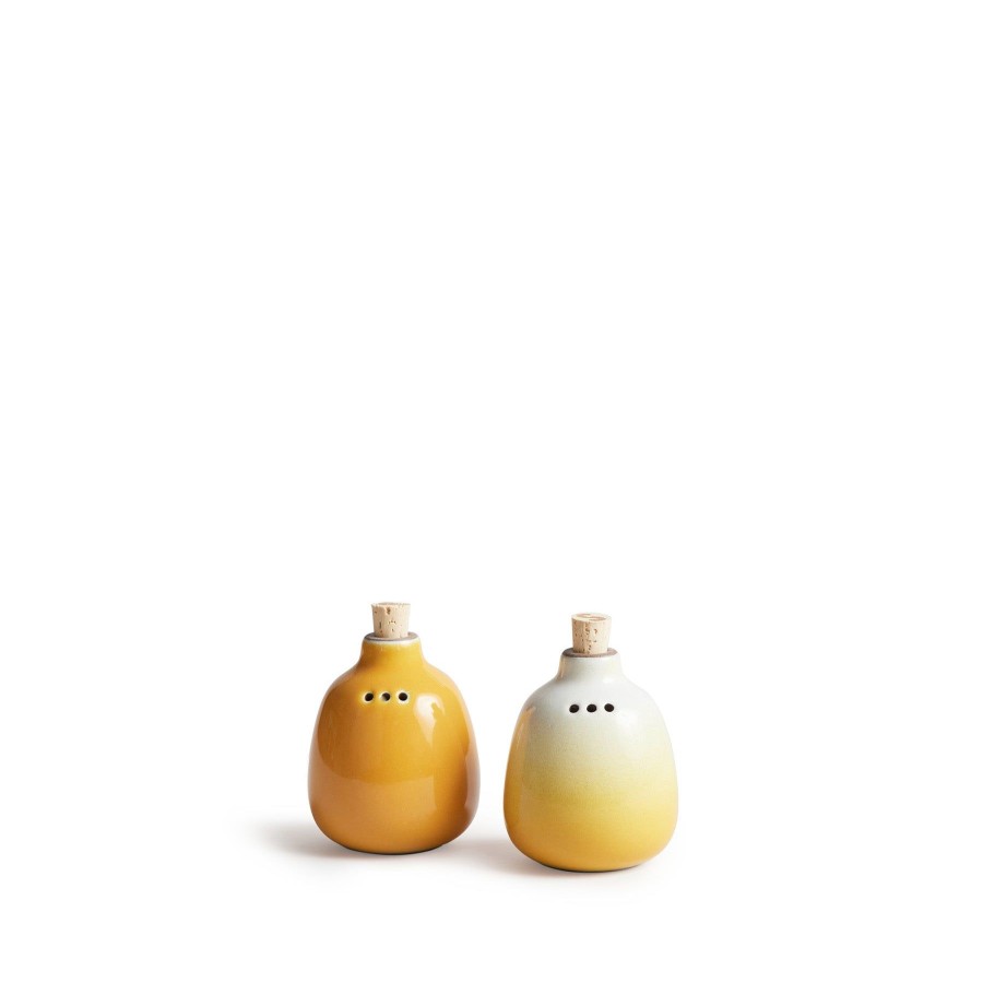 Online Heath Ceramics Salt & Pepper Shaker In Sunflower Gloss And Opaque White