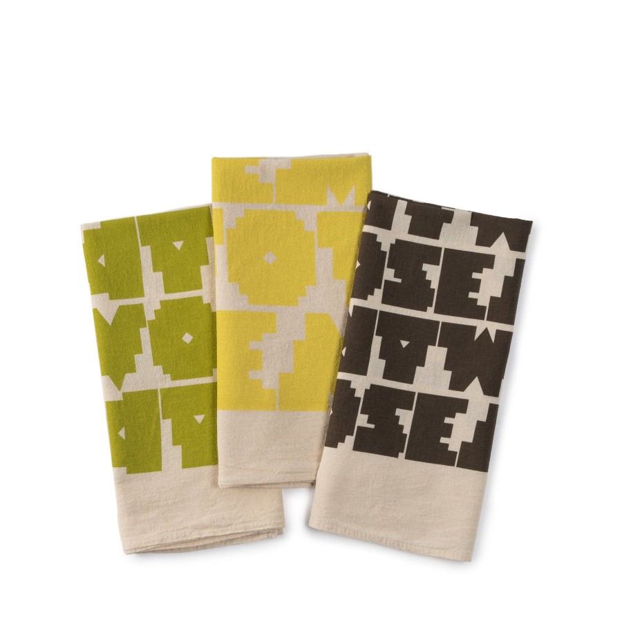 Wholesale Heath Ceramics Market Towel In Avocado/Rosemary/Lemon (Set Of 3)