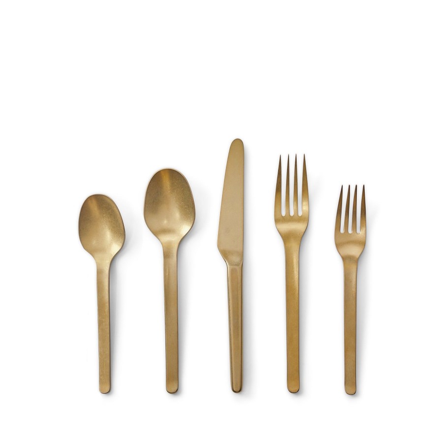 Best Heath Ceramics Muir Flatware In Amber (5 Piece Setting)