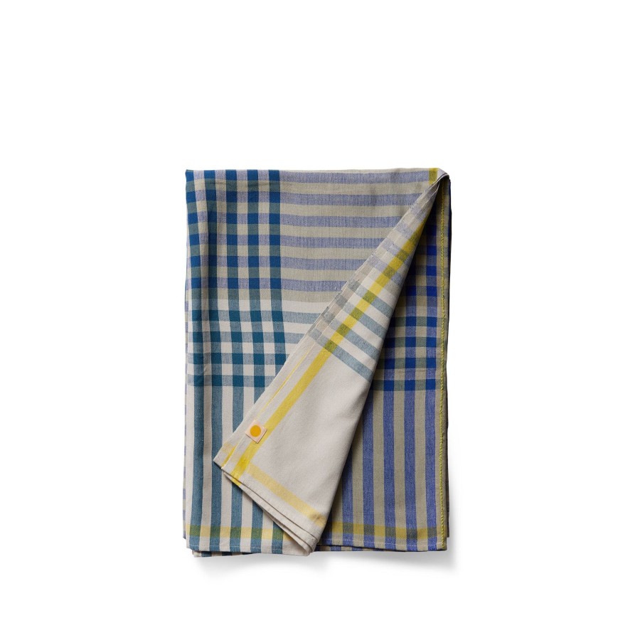 Wholesale Heath Ceramics Grid Square Tablecloth In Lapis