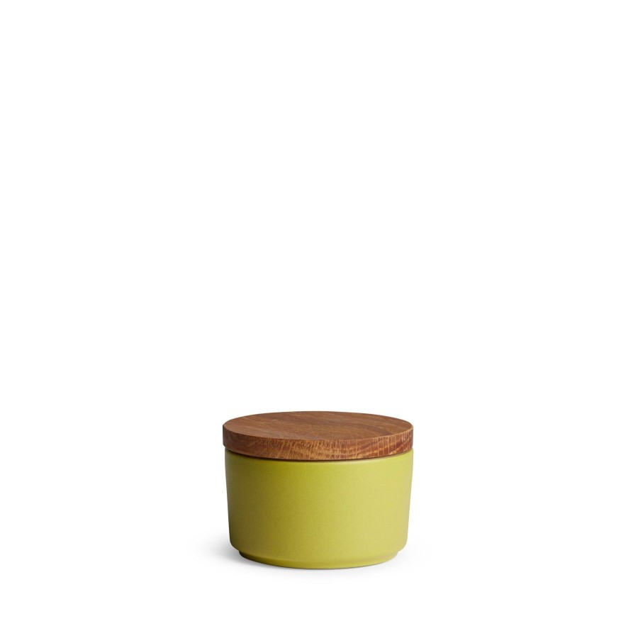 Clearance Heath Ceramics Mini Container With White Oak Lid In Avocado