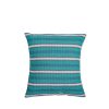 New Heath Ceramics Cotton Tartan Square Pillow In Green, Navy Blue & Red