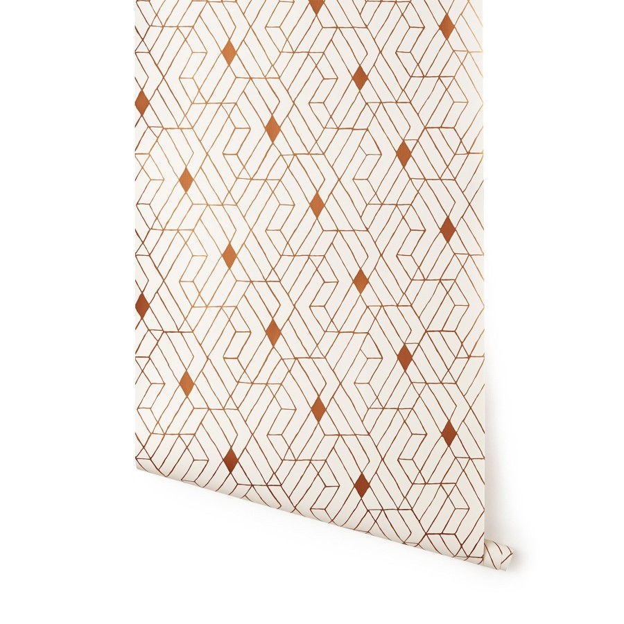 Online Heath Ceramics Wallpaper In Copper Quilt